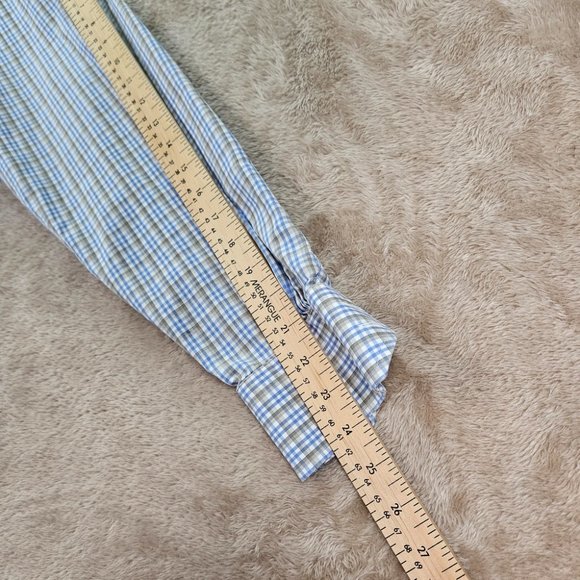 Made in USA Brooks Brothers Egyptian Cotton Dress Shirt Plaid Men's Size 15.5-34 - Picture 5 of 10